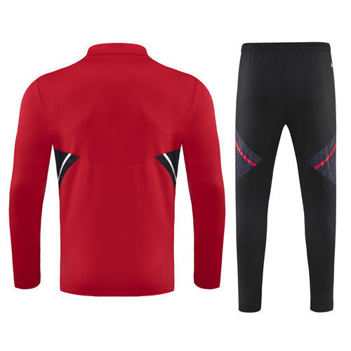 Manchester United Long Sleeve Zipped Tracksuit Red/Black 2022-23