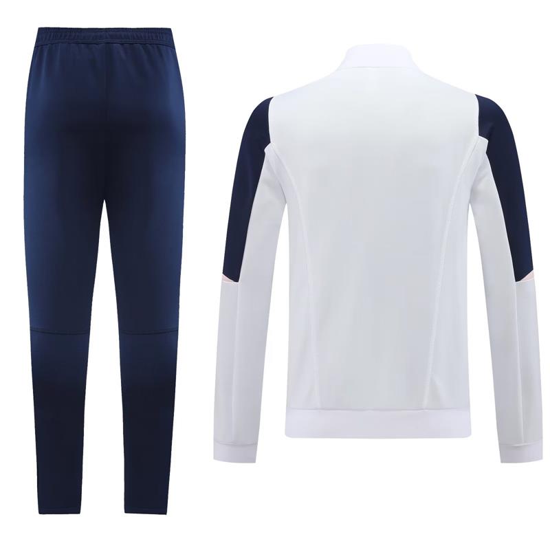 Ajax Long Sleeve Zipped Tracksuit White/Navy 2023-24