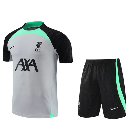 Liverpool Short Sleeve Set White/Black 2022-23