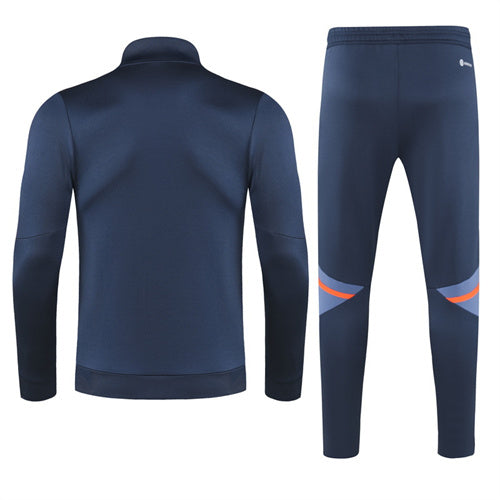 Manchester United Long Sleeve Zipped Tracksuit Navy/Red 2022-23