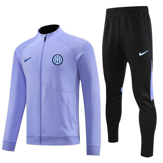 Inter Milan Long Sleeve Zipped Tracksuit Black 2023-24