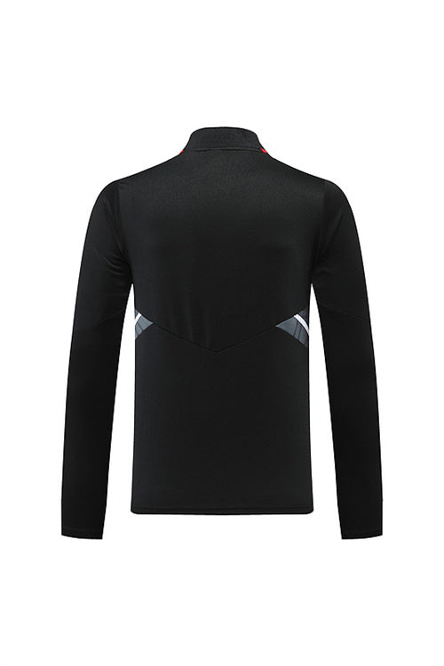 Manchester United Long Sleeve Zipped Tracksuit Black/Red 2022-23