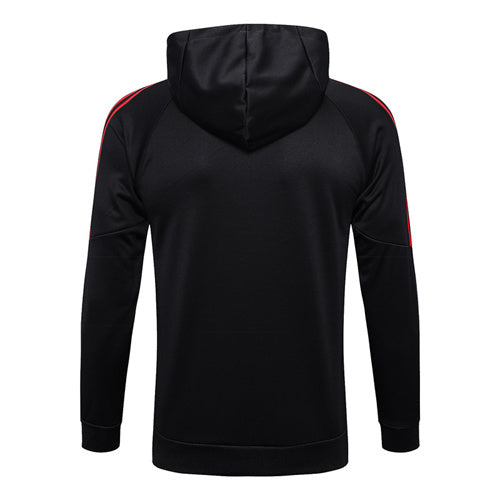 Manchester United Hooded Tracksuit Black/Red 2022-23