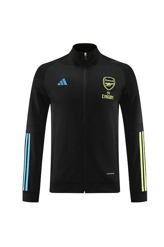 Arsenal Zipped Long Sleeve Tracksuit Black 2023-24