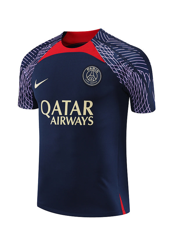 PSG Paris Saint German Short Sleeve Training Set Navy/Red 2023-24