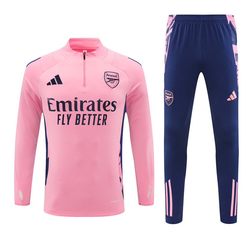 Arsenal Long Sleeve Tracksuit Pink/Navy 2024-25