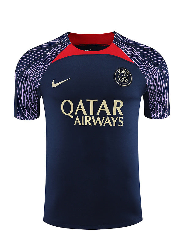 PSG Paris Saint German Short Sleeve Training Set Navy/Red 2023-24