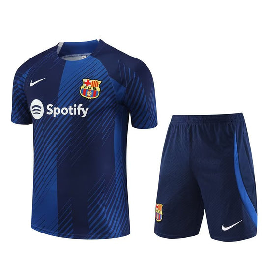 Barcelona Short Sleeve Set Navy 2023-24