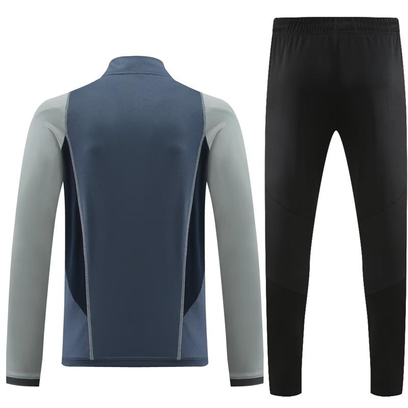 Inter Miami Long Sleeve Zipped Tracksuit Grey/Black 2023-24