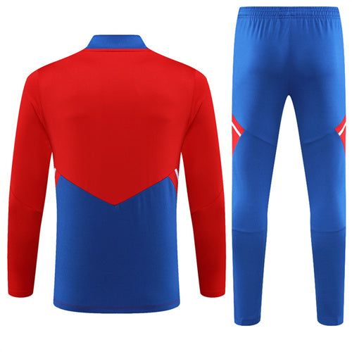 Bayern Munich Long Sleeve Zipped Tracksuit Red/Blue 2022-23