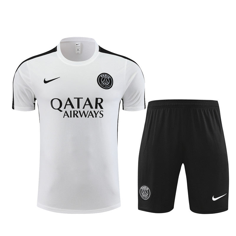 PSG Paris Saint German Short Sleeve Set White/Black 2023-24