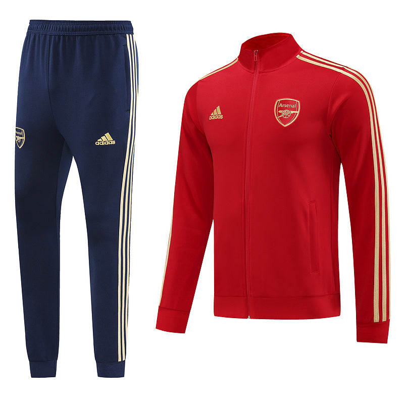 Arsenal Zipped Long Sleeve Tracksuit Red/Navy 2023-24