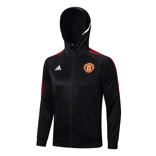 Manchester United Hooded Tracksuit Black/Red 2022-23