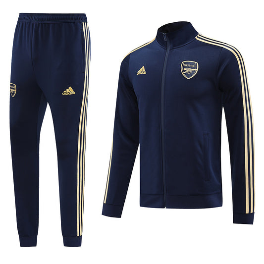 Arsenal Zipped Long Sleeve Tracksuit Navy 2023-24