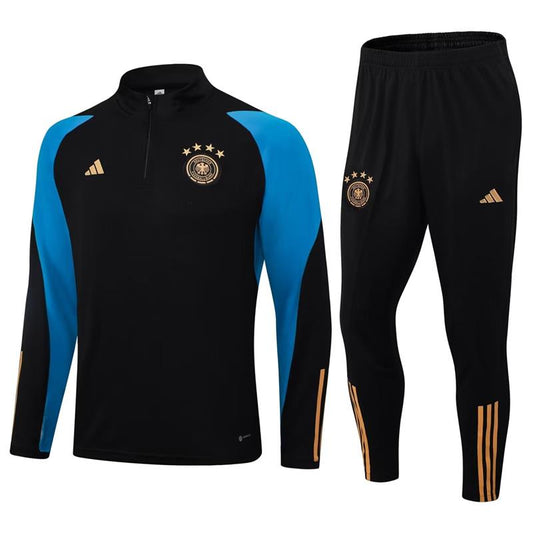 Bayern Munich Long Sleeve Zipped Tracksuit Black 2023-24