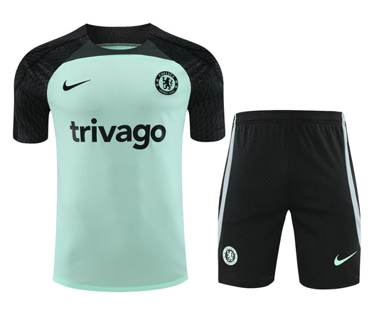 Chelsea Short Sleeve Set Teal/Black 2023-24