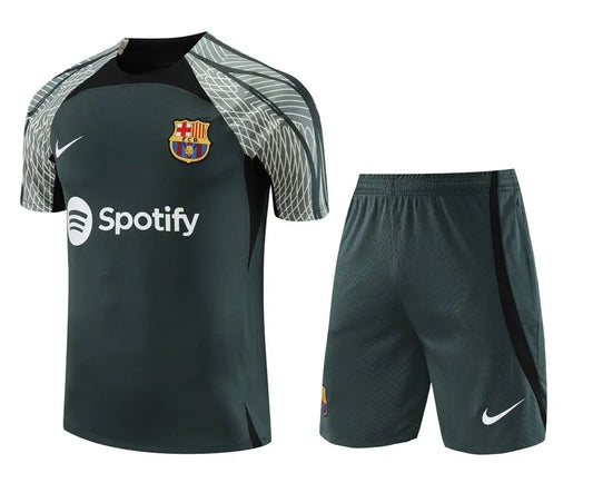 Barcelona Short Sleeve Set Grey 2023-24