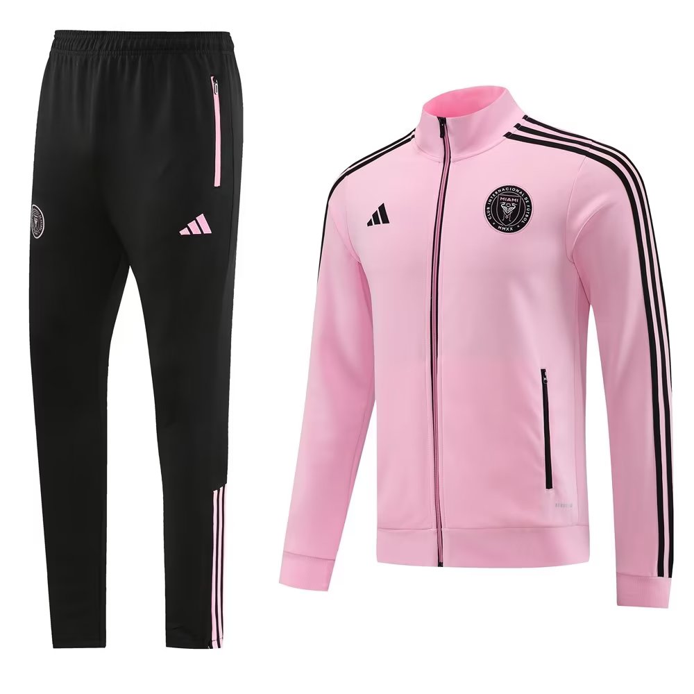 Inter Miami Long Sleeve Zipped Tracksuit Pink/Black 2023-24