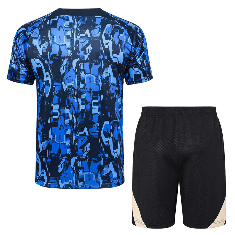 Chelsea Short Sleeve Set Blue/Black/Gold 2023-24