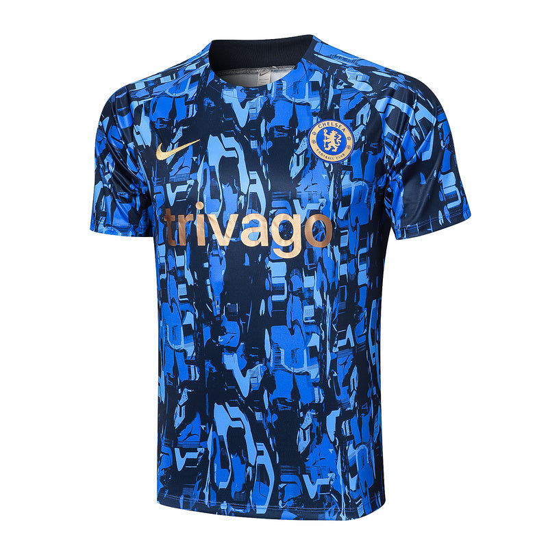 Chelsea Short Sleeve Set Blue/Black/Gold 2023-24