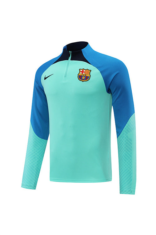 Barcelona Long Sleeve Tracksuit Cyan/Blue 2022-23