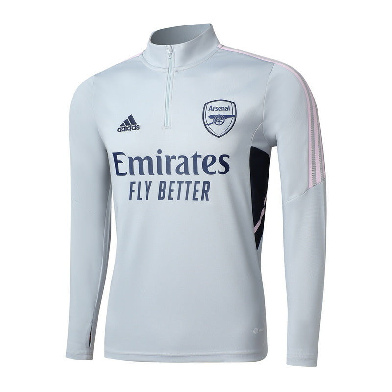 Arsenal Long Sleeve Tracksuit Grey/Navy/Pink 2022-23