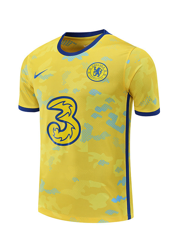 Chelsea Short Sleeve Set Yellow/Black Camo 2022-23