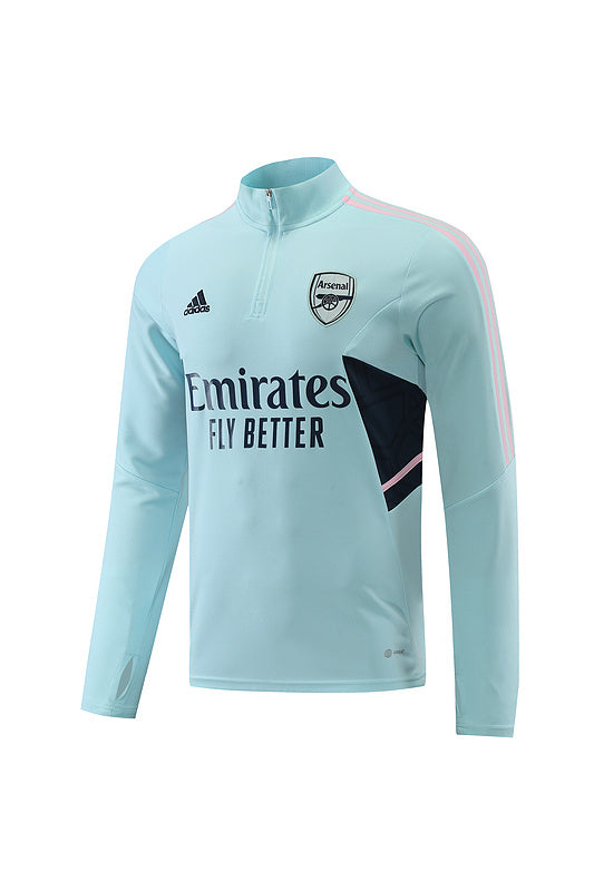 Arsenal Long Sleeve Tracksuit Light Blue/Navy/Pink 2022-23