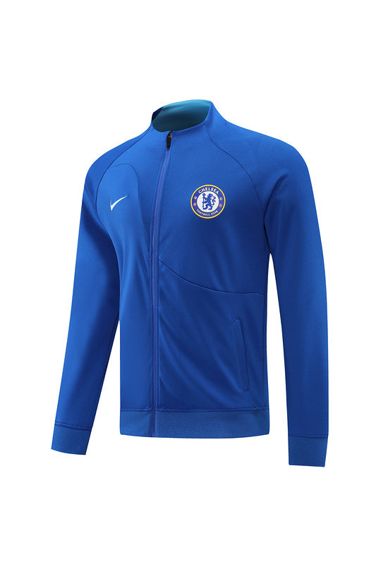 Chelsea Long Sleeve Zipped Tracksuit Blue/Navy 2022-23