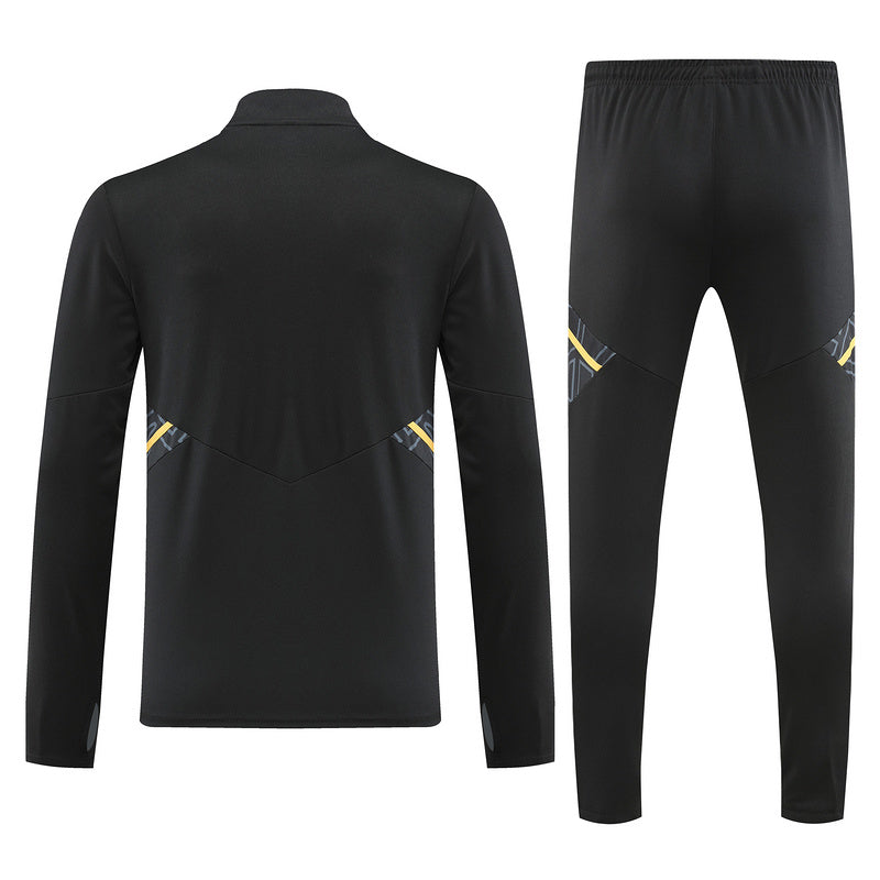 Arsenal Long Sleeve Tracksuit Black/Gold 2022-23