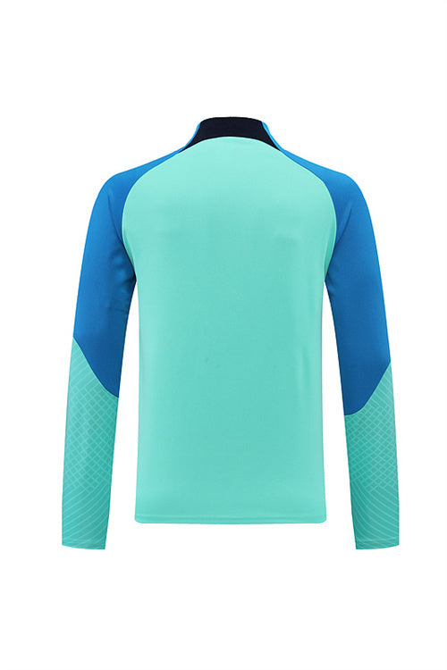 Barcelona Long Sleeve Tracksuit Cyan/Blue 2022-23