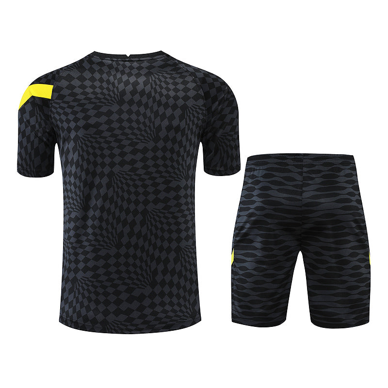 Chelsea Short Sleeve Set Black/Yellow 2022-23
