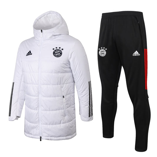 Bayern Munich Puffer Jacket Tracksuit White/Black G068 2022-23