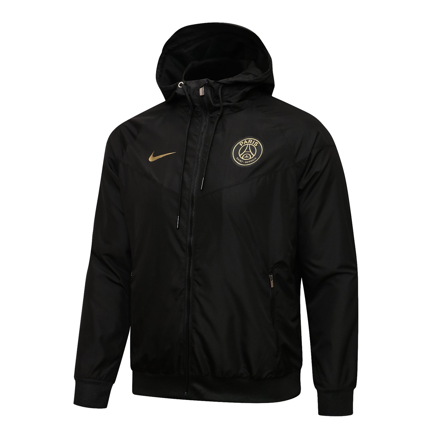 PSG Paris Saint-German Windbreaker Jacket Black/Gold G087 2022-23