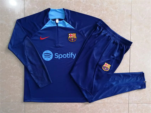 Barcelona Long Sleeve Tracksuit Blue/Cyan 2022-23
